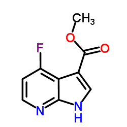 Methyl 4-fluoro-1H-pyrrolo[2,3-b]pyridine-3-carboxylate结构式