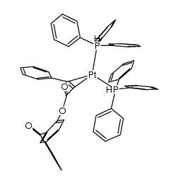 bis(triphenylphosphine)(η2-2-benzoylphenylcinnamate)platinum(0)结构式