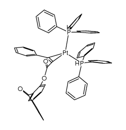 bis(triphenylphosphine)(η2-2-benzoylphenylcinnamate)platinum(0) Structure