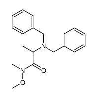 2-(dibenzylamino)-N-methoxy-N-methylpropanamide结构式