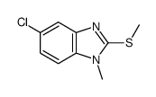 5-chloro-1-methyl-2-methylsulfanylbenzimidazole结构式