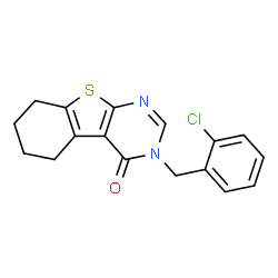 3-(2-Chlorobenzyl)-5,6,7,8-tetrahydro[1]benzothieno[2,3-d]pyrimidin-4(3H)-one Structure