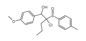 2-chloro-1-(4-methoxyphenyl)-2-(p-tolylsulfinyl)pentan-1-ol结构式