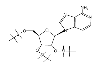 4-Amino-1-(2’,3’,5’-tri-O-tert-butyldimethylsilyl--D-ribofuranosyl)-imidazo[4,5-a]pyridine structure