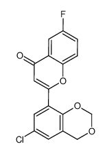 2-(6-chloro-4H-benzo[d][1,3]dioxin-8-yl)-6-fluoro-4H-chromen-4-one结构式