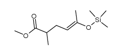 methyl 2-methyl-5-((trimethylsilyl)oxy)hex-4-enoate结构式