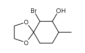 6-bromo-8-methyl-1,4-dioxaspiro[4.5]decan-7-ol结构式