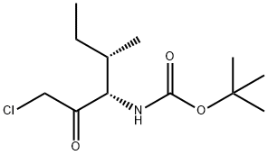 ((3S, 4S)-1-氯-4-甲基-2-氧己烷-3-基)氨基甲酸叔丁酯结构式