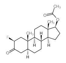 Androstan-3-one,17-(acetyloxy)-2-fluoro-, (2b,5a,17b)-结构式