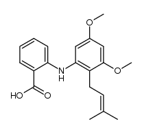 2-[3,5-Dimethoxy-2-(3-methylbut-2-enyl)]aminobenzoic acid Structure