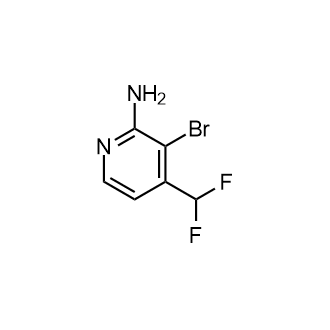 3-溴-4-(二氟甲基)吡啶-2-胺结构式