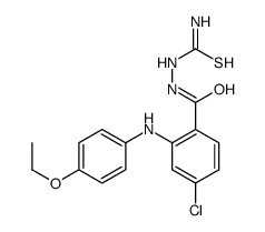 Benzoic acid, 4-chloro-2-((4-ethoxyphenyl)amino)-, 2-(aminothioxomethy l)hydrazide picture