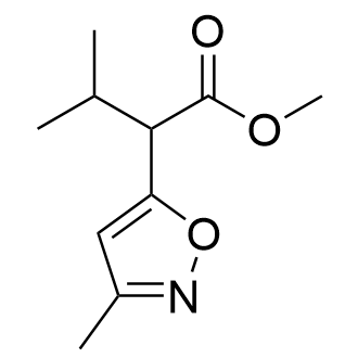 Methyl3-methyl-2-(3-methylisoxazol-5-yl)butanoate Structure