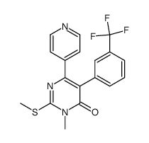 6-(4-pyridyl)-3-methyl-2-methylthio-5-(3-(trifluoromethyl)phenyl)-(3H)-pyrimidin-4-one结构式