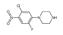 1-(5-CHLORO-2-FLUORO-4-NITRO-PHENYL)-PIPERAZINE Structure