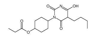 5-Butyl-1-(4-hydroxycyclohexyl)barbituric acid propionate Structure