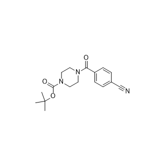 tert-Butyl 4-(4-cyanobenzoyl)piperazine-1-carboxylate Structure
