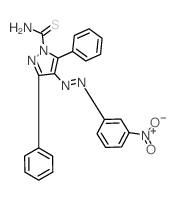 1H-Pyrazole-1-carbothioamide,4-[2-(3-nitrophenyl)diazenyl]-3,5-diphenyl- Structure