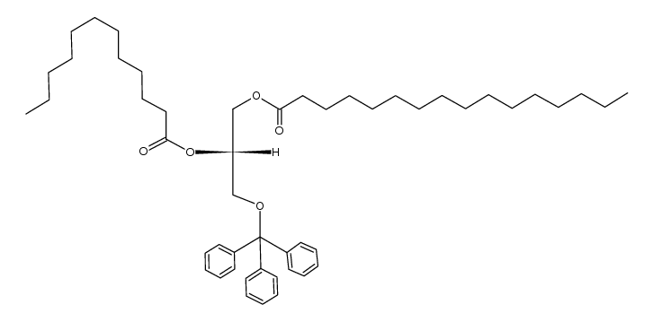1-palmitoyl-2-lauroyl-triphenylmethyl-sn-glycerol结构式