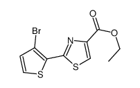 4-Thiazolecarboxylicacid,2-(3-bromo-2-thienyl)-,ethylester(9CI) Structure