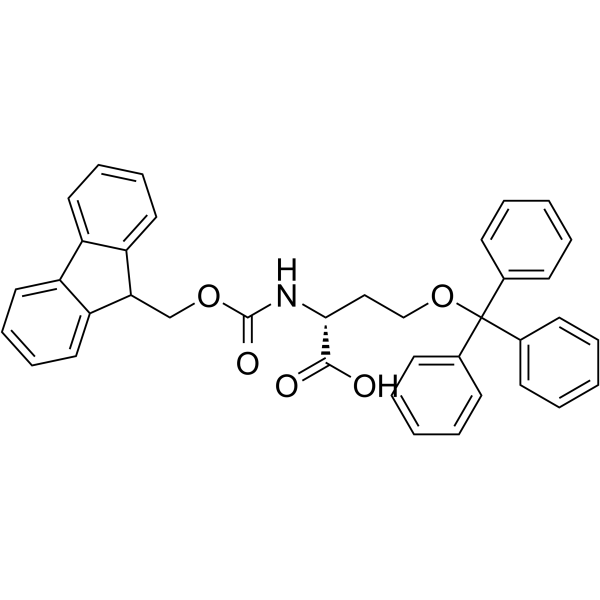 Fmoc-O-三苯甲基-D-高丝氨酸结构式