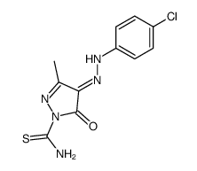 4-<(4-chlorophenyl)hydrazono>-N'-thiocarbamoyl-3-methyl-2-pyrazolin-5-one结构式