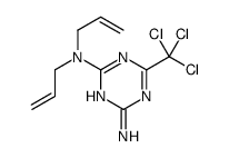 2-N,2-N-bis(prop-2-enyl)-6-(trichloromethyl)-1,3,5-triazine-2,4-diamine结构式