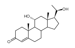 11β,20β-Dihydroxy-3-keto-Δ4-pregnen结构式