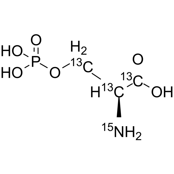 O-Phospho-L-serine-13C3,15N Structure