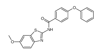 N-(6-methoxy-1,3-benzothiazol-2-yl)-4-phenoxybenzamide结构式