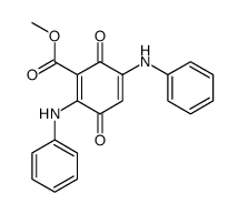3,6-dioxo-2,5-bis-phenylamino-cyclohexa-1,4-dienecarboxylic acid methyl ester Structure