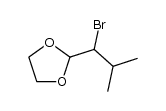 2-(α-bromo-isobutyl)-[1,3]dioxolane Structure