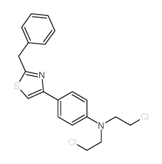 4-(2-benzyl-1,3-thiazol-4-yl)-N,N-bis(2-chloroethyl)aniline Structure
