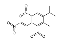 4-Isopropyl-3-methyl-2,6-dinitro-1-[(E)-2-nitrovinyl]benzene结构式