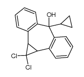 1,1-dichloro-6-cyclopropyl-1,1a,6,10b-tetrahydrodibenzo[a,e]cyclopropa[c][7]annulen-6-ol结构式