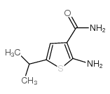 2-氨基-5-异丙基噻吩-3-羧酰胺结构式