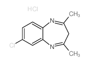 7-chloro-2,4-dimethyl-3H-1,5-benzodiazepine结构式