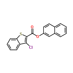 2-Naphthyl 3-chloro-1-benzothiophene-2-carboxylate结构式