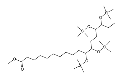 11,12,15,16-Tetrakis[(trimethylsilyl)oxy]octadecanoic acid methyl ester结构式