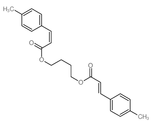 4-[(E)-3-(4-methylphenyl)prop-2-enoyl]oxybutyl 3-(4-methylphenyl)prop-2-enoate结构式