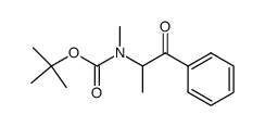 2-(N-tert-butoxycarbonyl-N-methylamino)-1-phenyl-1-propanone结构式