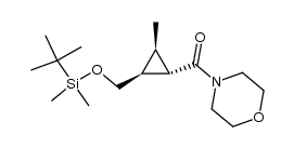 (1S,2S,3R)-3-methyl-1-(morpholino)carbonyl-2-(tert-butyldimethylsilyloxy)cyclopropane结构式
