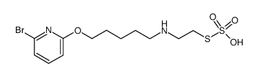 Thiosulfuric acid S-{2-[5-(6-bromo-pyridin-2-yloxy)-pentylamino]-ethyl} ester结构式