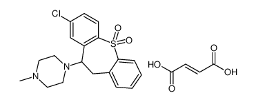 (E)-but-2-enedioic acid,3-chloro-5-(4-methylpiperazin-1-yl)-5,6-dihydrobenzo[b][1]benzothiepine 11,11-dioxide结构式