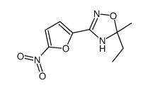 5-Ethyl-5-methyl-3-(5-nitro-2-furyl)-2,5-dihydro-1,2,4-oxadiazole结构式