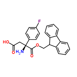 (S)-3-((((9H-FLUOREN-9-YL)METHOXY)CARBONYL)AMINO)-3-(4-FLUOROPHENYL)PROPANOIC ACID structure