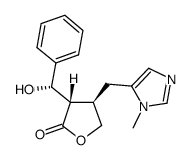 [3S-[3alpha(S*),4beta]-dihydro-3-(alpha-hydroxybenzyl)-4-[(1-methyl-1H-imidazol-5-yl)methyl]furan-2(3H)-one structure