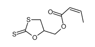 (2-sulfanylidene-1,3-oxathiolan-5-yl)methyl but-2-enoate结构式