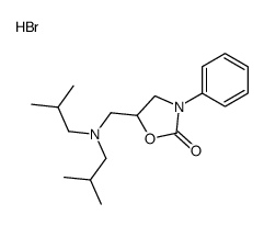 5-[[bis(2-methylpropyl)amino]methyl]-3-phenyl-1,3-oxazolidin-2-one,hydrobromide Structure