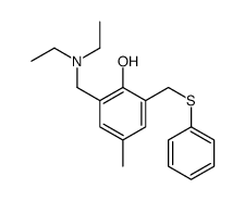 2-(diethylaminomethyl)-4-methyl-6-(phenylsulfanylmethyl)phenol Structure